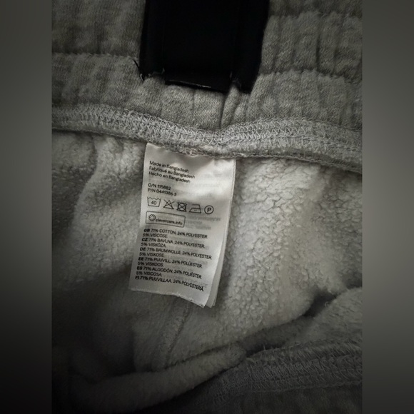 H&M Gray Jogger Sweatpants Black Zipper Pockets Moto style knees Medium - Picture 3 of 10